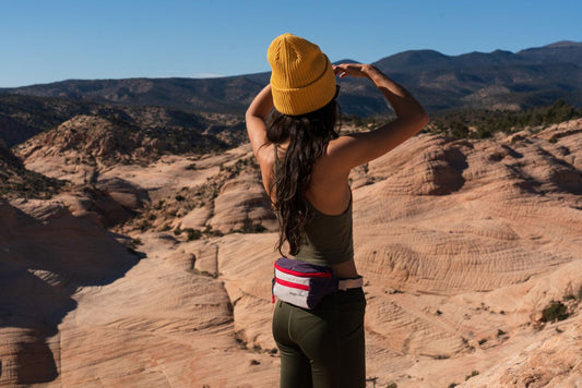 girl wearing fanny pack