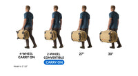 Gear Warrior XE 2-Wheel 21.75 Convertible Carry-On Luggage - Black Carry On Dimensions View 16