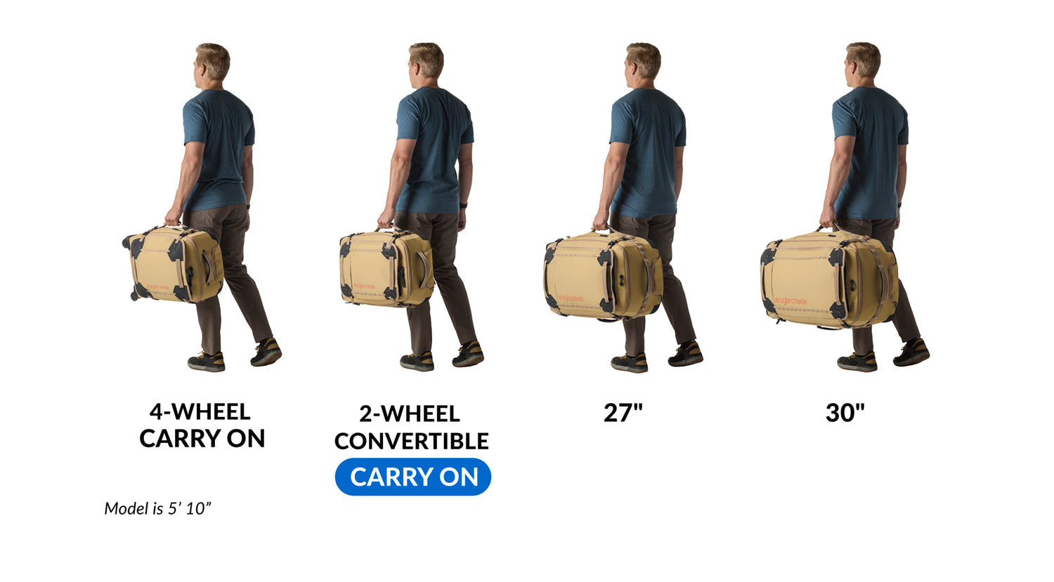 Gear Warrior XE 2-Wheel 21.75 Convertible Carry-On Luggage - Black Carry On Dimensions View 