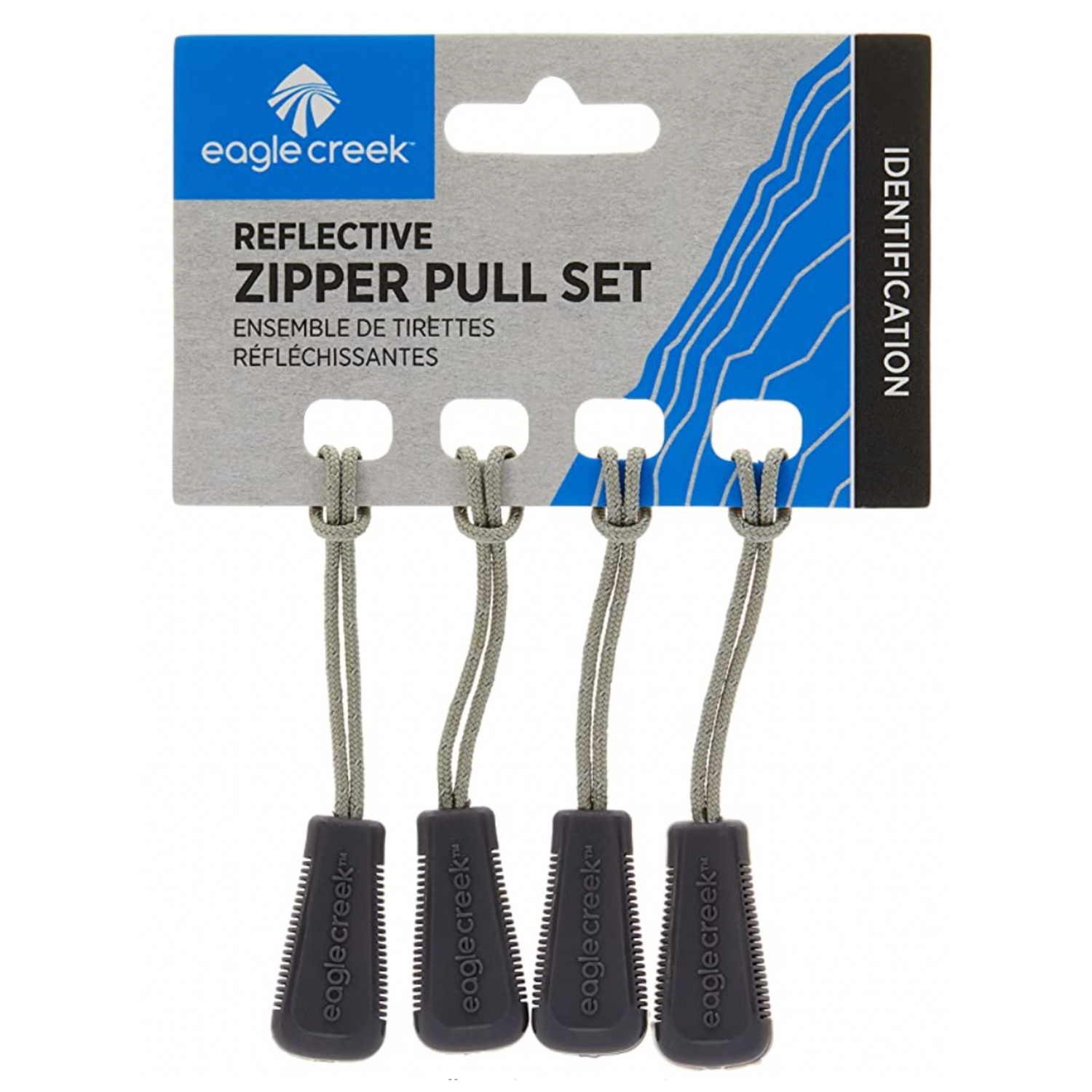 Reflective Zipper Pull Set - Graphite Zipper Pulls Eagle Creek View 