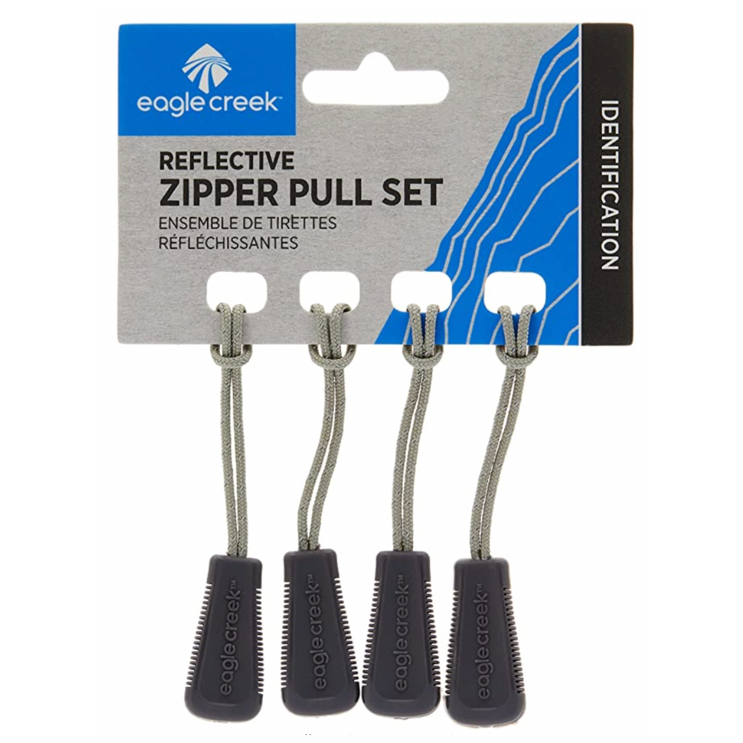 Reflective Zipper Pull Set - GRAPHITE