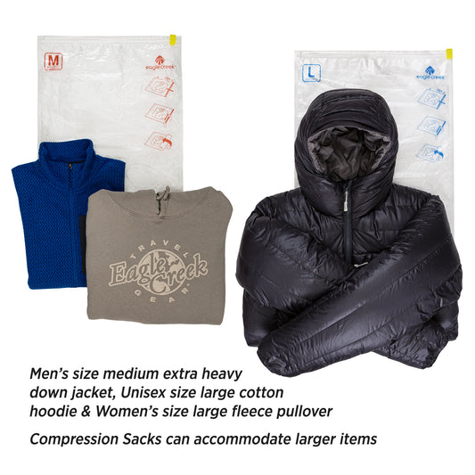 PACK-IT™ Compression Sack Set M/L - CLEAR