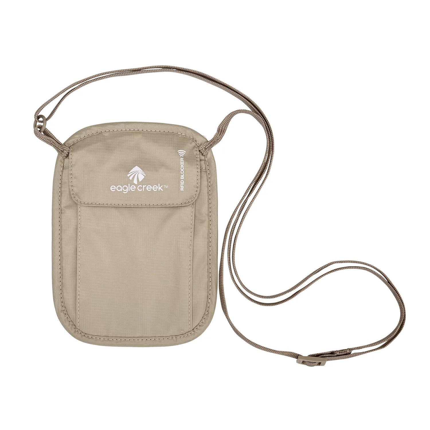 RFID Blocker Neck Wallet - Tan Travel Neck Wallet View 