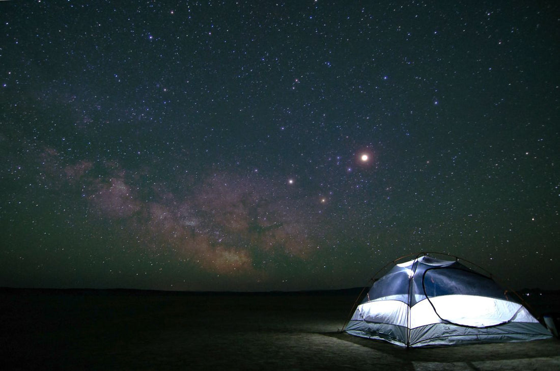 camping under stars