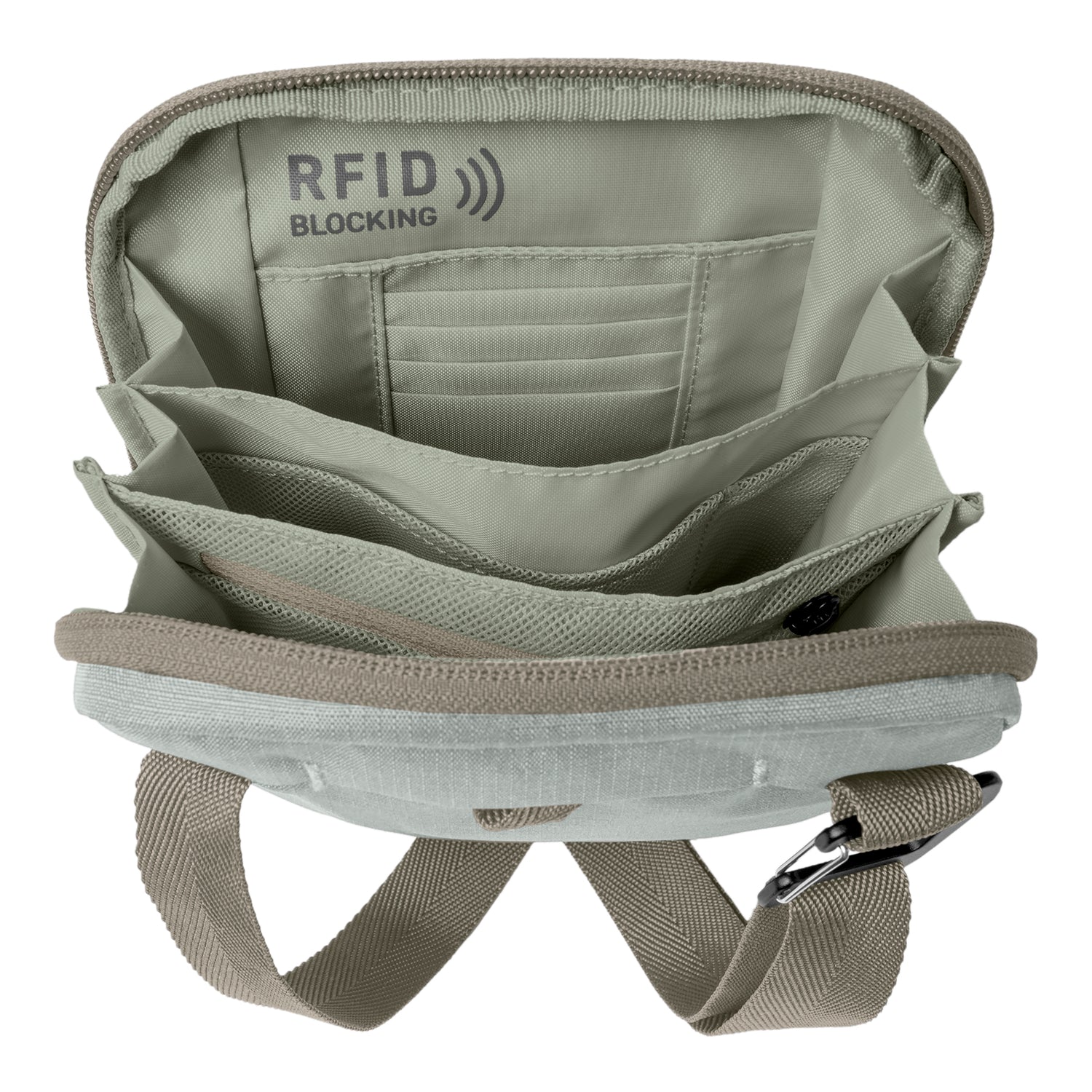 Stash RFID Crossbody Bag - Interior Detail View 